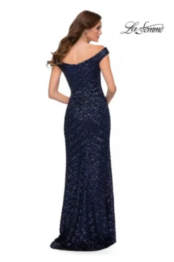 La Femme 29653 Off Shoulder Sequin Prom Dress -Outlet Prom Dresses Store S21 LF 29653 02 470x705