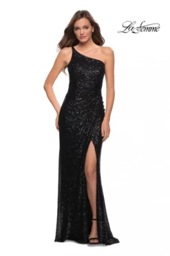 La Femme 29962 Sequin One Shoulder Prom Dress -Outlet Prom Dresses Store S21 LF 29962 03 470x705