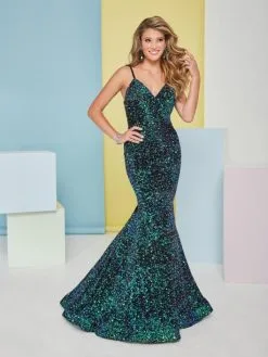 Tiffany Designs 16461 Sequins On Velvet Gown 9 Tiffany Designs 16461 Sequins On Velvet Gown -Outlet Prom Dresses Store S21 TD 16461 03 529x705