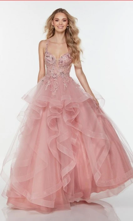Alyce Paris 61085 Waterfall Ruffle Prom Dress 5 Alyce Paris 61085 Waterfall Ruffle Prom Dress - Image 3