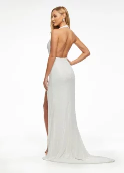 Ashley Lauren 11066 Liquid Beaded Plunging Gown -Outlet Prom Dresses Store S22 ASH 11066 04 508x705
