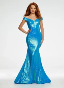 Ashley Lauren 11107 Shimmering Sequin Off Shoulder Gown -Outlet Prom Dresses Store S22 ASH 11107 05 508x705