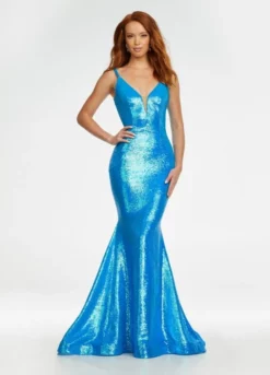 Ashley Lauren 11108 Sequin Mermaid Prom Dress 9 Ashley Lauren 11108 Sequin Mermaid Prom Dress -Outlet Prom Dresses Store S22 ASH 11108 03 508x705