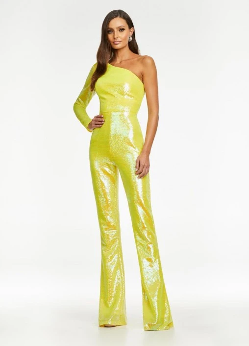 Ashley Lauren 11110 One Shoulder Sequin Jumpsuit 5 Ashley Lauren 11110 One Shoulder Sequin Jumpsuit - Image 3