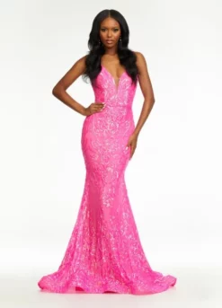 Ashley Lauren 11113 Stretch Sequin Prom Dress -Outlet Prom Dresses Store S22 ASH 11113 03 508x705