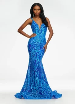 Ashley Lauren 11113 Stretch Sequin Prom Dress -Outlet Prom Dresses Store S22 ASH 11113 05 508x705