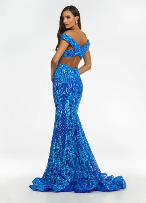 Ashley Lauren 11115 Elegant Off Shoulder Sequin Gown 6 Ashley Lauren 11115 Elegant Off Shoulder Sequin Gown - Image 4