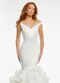 Ashley Lauren 11126 Dramatic Organza Ruffle Mermaid Dress -Outlet Prom Dresses Store S22 ASH 11126 03 508x705