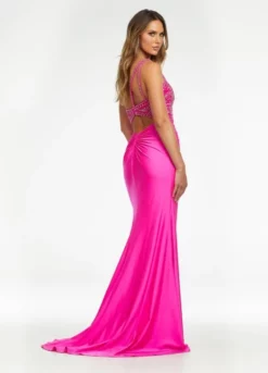 Ashley Lauren 11128 Fabulous Beaded One Shoulder Gown -Outlet Prom Dresses Store S22 ASH 11128 04 508x705