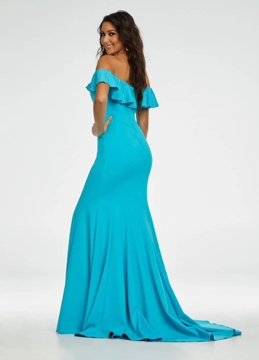 Ashley Lauren 11137 Dazzling Off Shoulder Draped Gown 4 Ashley Lauren 11137 Dazzling Off Shoulder Draped Gown - Image 2