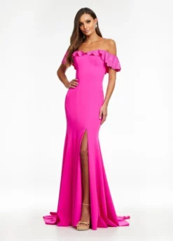 Ashley Lauren 11137 Dazzling Off Shoulder Draped Gown 9 Ashley Lauren 11137 Dazzling Off Shoulder Draped Gown -Outlet Prom Dresses Store S22 ASH 11137 03 508x705