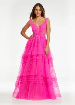 Ashley Lauren 11142 Elegant Ruffle Ball Gown -Outlet Prom Dresses Store S22 ASH 11142 05 508x705