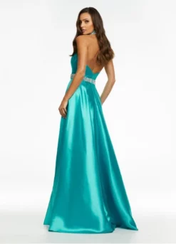 Ashley Lauren 11148 High Neck Halter Gown With Overskirt -Outlet Prom Dresses Store S22 ASH 11148 04 508x705