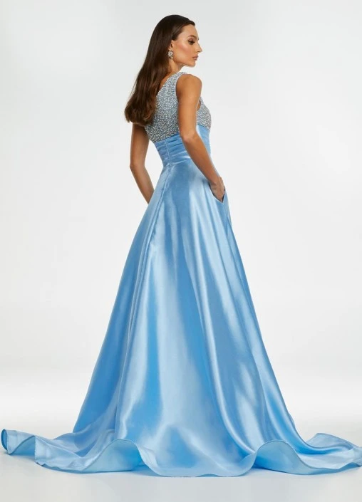 Ashley Lauren 11149 Jeweled One Shoulder Taffeta Gown 4 Ashley Lauren 11149 Jeweled One Shoulder Taffeta Gown - Image 2