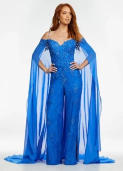 Ashley Lauren 11150 Lace Jumpsuit With Long Cape -Outlet Prom Dresses Store S22 ASH 11150 03 508x705