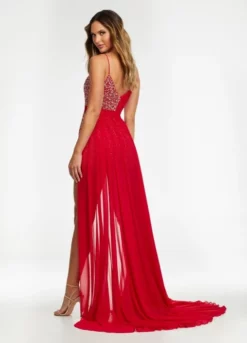 Ashley Lauren 11151 Beaded Romper With Sheer Overskirt -Outlet Prom Dresses Store S22 ASH 11151 04 508x705