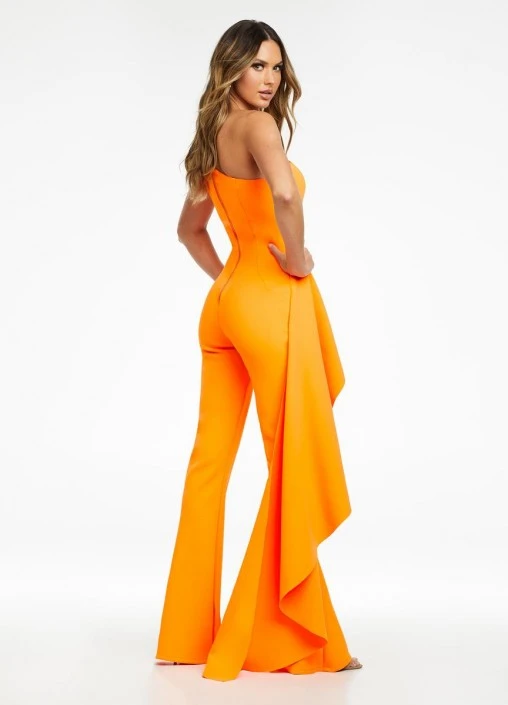 Ashley Lauren 11152 Chic Corset Jumpsuit With Side Ruffle 6 Ashley Lauren 11152 Chic Corset Jumpsuit With Side Ruffle - Image 4