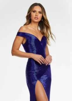 Ashley Lauren 11157 Off Shoulder Liquid Beaded Couture Gown -Outlet Prom Dresses Store S22 ASH 11157 05 508x705