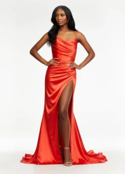 Ashley Lauren 11162 Draped Satin Prom Gown 11 Ashley Lauren 11162 Draped Satin Prom Gown -Outlet Prom Dresses Store S22 ASH 11162 05 508x705