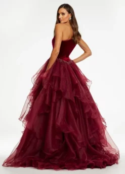 Ashley Lauren 11165 Elegant Velvet And Organza Ball Gown 10 Ashley Lauren 11165 Elegant Velvet And Organza Ball Gown -Outlet Prom Dresses Store S22 ASH 11165 04 508x705
