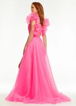 Ashley Lauren 11166 Organza Ruffle Prom Gown 8 Ashley Lauren 11166 Organza Ruffle Prom Gown -Outlet Prom Dresses Store S22 ASH 11166 02 508x705