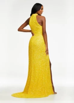 Ashley Lauren 11174 High Neck Halter Sequin Gown -Outlet Prom Dresses Store S22 ASH 11174 04 508x705