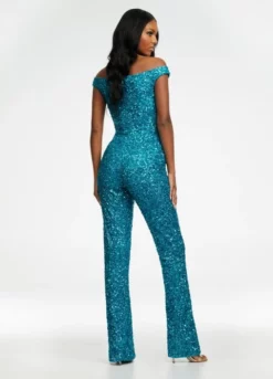 Ashley Lauren 11175 Off Shoulder Sequin Jumpsuit -Outlet Prom Dresses Store S22 ASH 11175 04 508x705