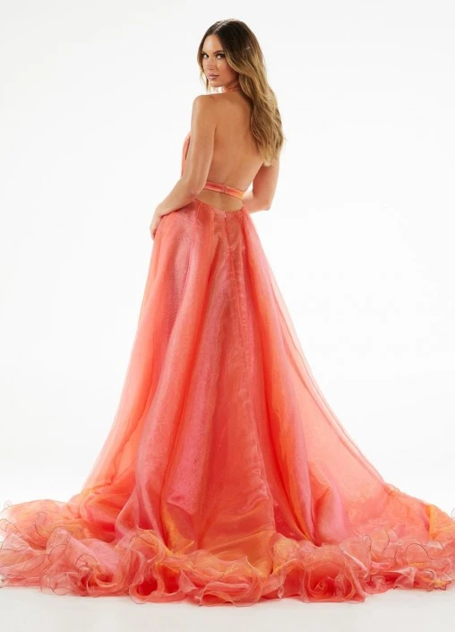 Ashley Lauren 11182 Daring Plunging Halter Ball Gown 4 Ashley Lauren 11182 Daring Plunging Halter Ball Gown - Image 2