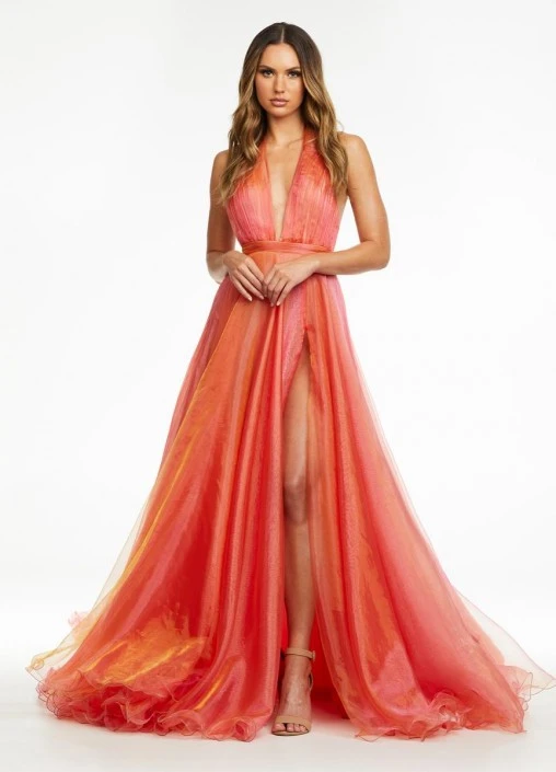 Ashley Lauren 11182 Daring Plunging Halter Ball Gown 5 Ashley Lauren 11182 Daring Plunging Halter Ball Gown - Image 3