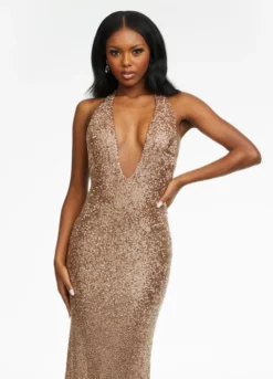 Ashley Lauren 11186 Plunging Halter Beaded Couture Gown -Outlet Prom Dresses Store S22 ASH 11186 03 508x705