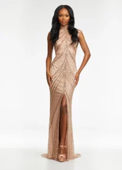 Ashley Lauren 1624 Stunning High Neck Beaded Gown -Outlet Prom Dresses Store S22 ASH 1624 03 508x705