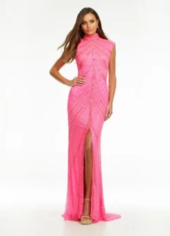 Ashley Lauren 1624 Stunning High Neck Beaded Gown -Outlet Prom Dresses Store S22 ASH 1624 05 508x705