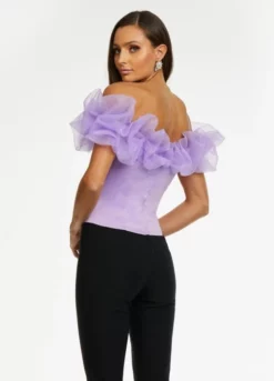 Ashley Lauren 9002 Separate Off Shoulder Ruffle Top -Outlet Prom Dresses Store S22 ASH 9002 04 508x705