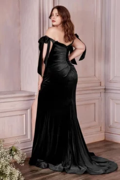 Ladivine BM Cinderella Divine CD956C Plus Size Velvet Bow Gown -Outlet Prom Dresses Store S22 CDV CD956C 02 470x705