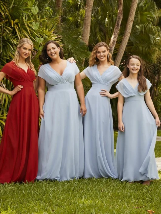 Christina Wu Celebration FG Christina Wu 32099 Mini Maids Draped Gown 5 Christina Wu Celebration FG Christina Wu 32099 Mini Maids Draped Gown - Image 3