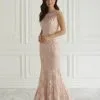 Size 16 Rose Gold Christina Wu Elegance 17070 Timeless Lace MOB Gown 2 Size 16 Rose Gold Christina Wu Elegance 17070 Timeless Lace MOB Gown -Outlet Prom Dresses Store S22 CWE 17070 03 530x705