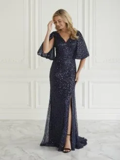 Christina Wu Elegance 17071 Sequin Flutter Sleeve Gown 10 Christina Wu Elegance 17071 Sequin Flutter Sleeve Gown -Outlet Prom Dresses Store S22 CWE 17071 04 530x705