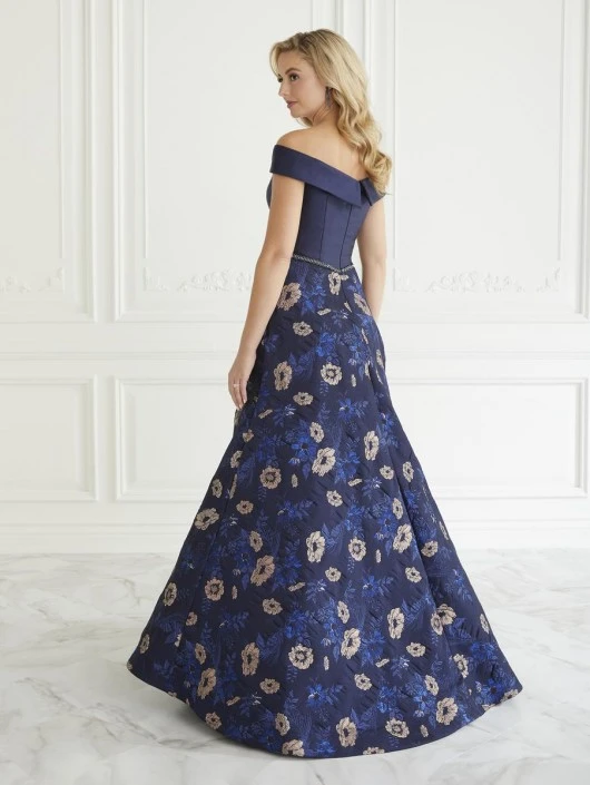 Christina Wu Elegance 17074 Modern Mikado Floral Gown 4 Christina Wu Elegance 17074 Modern Mikado Floral Gown - Image 2