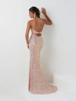 Christina Wu Prom Christina Wu 16921 Liquid Sequin Prom Gown -Outlet Prom Dresses Store S22 CWP 16921 04 530x705