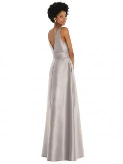 Alfred Sung D825 Tie Waist Pocket Bridesmaid Dress 6 Alfred Sung D825 Tie Waist Pocket Bridesmaid Dress -Outlet Prom Dresses Store S22 DAS D825 02 529x705