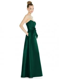 Alfred Sung D828 Beautiful Tie Waist Bridesmaid Dress -Outlet Prom Dresses Store S22 DAS D828 03 529x705