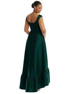 Alfred Sung D837 High Low Ruffle Hem Gown 6 Alfred Sung D837 High Low Ruffle Hem Gown -Outlet Prom Dresses Store S22 DAS D837 02 529x705