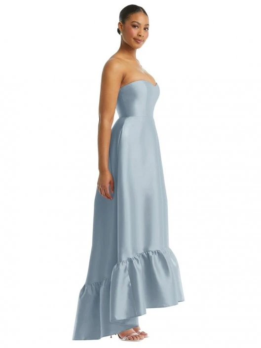Alfred Sung D838 High Low Ruffle Pocket Gown 5 Alfred Sung D838 High Low Ruffle Pocket Gown - Image 3