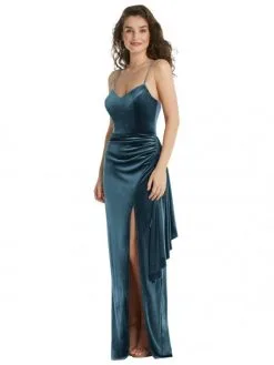 After Six 6851 Draped Velvet Bridesmaid Dress -Outlet Prom Dresses Store S22 DAX 6851 03 529x705