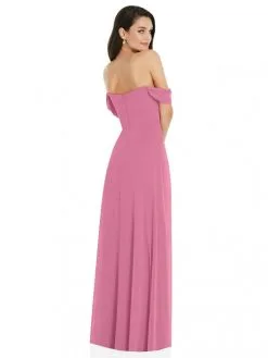 Dessy Collection 3105 Draped Off Shoulder Bridesmaid Dress -Outlet Prom Dresses Store S22 DCOL 3105 02 529x705