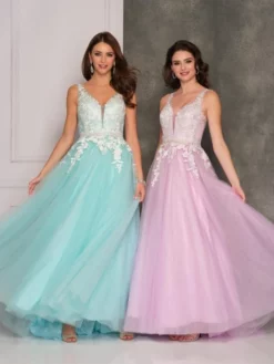 Dave And Johnny 10246W Floral Plus Size Prom Dress 11 Dave And Johnny 10246W Floral Plus Size Prom Dress -Outlet Prom Dresses Store S22 DJ 10246W 05 529x705