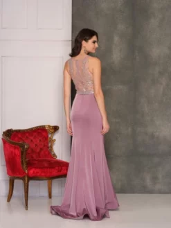 Dave And Johnny 10529 Glistening Beaded Illusion Gown -Outlet Prom Dresses Store S22 DJ 10529 02 529x705