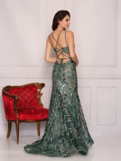 Dave And Johnny 10590 Sparkling Mixed Print Prom Dress -Outlet Prom Dresses Store S22 DJ 10590 02 529x705