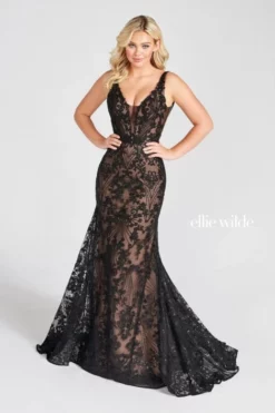 Ellie Wilde By Mon Cheri Ellie Wilde EW122002 Sparkling Evening Gown -Outlet Prom Dresses Store S22 EW EW122002 05 470x705