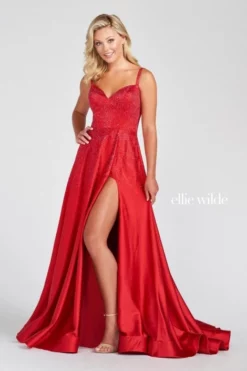 Ellie Wilde By Mon Cheri Ellie Wilde EW122015 Soft Satin Prom Dress 11 Ellie Wilde By Mon Cheri Ellie Wilde EW122015 Soft Satin Prom Dress -Outlet Prom Dresses Store S22 EW EW122015 05 470x705